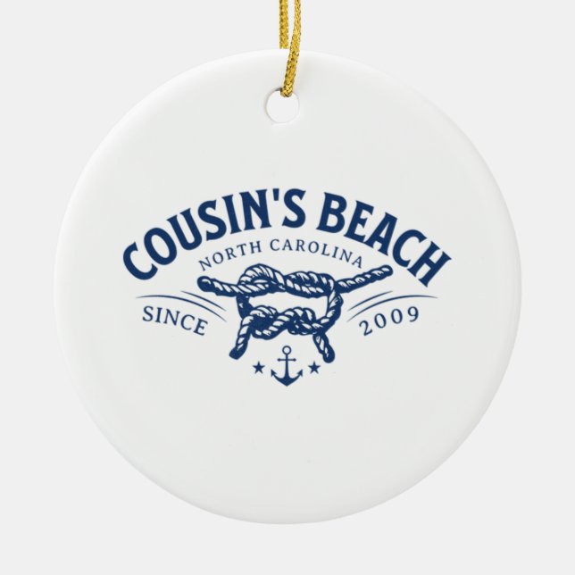 Cousin’s Beach NC The Summer I Turned Pretty  Ceramic Ornament (Front)