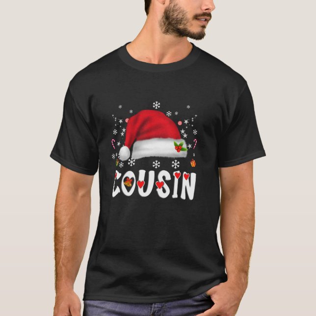 Cousin Santa Christmas Family Matching Pyjamas Cou T-Shirt (Front)