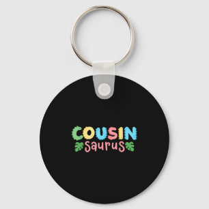 Cousin Saurus Kids Dinosaur Birthday Party Family Key Ring