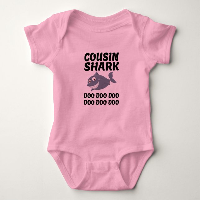Cousin Shark Do Do - Fun Family Gear Baby Bodysuit (Front)