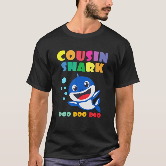 Cousin Shark  Doo Doo Funny Baby Mummy Kids T-Shirt (Front)