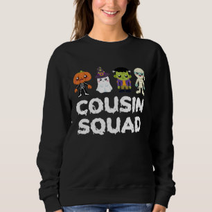 Cousin Squad Crew Boys Girls Kids Halloween Matchi Sweatshirt