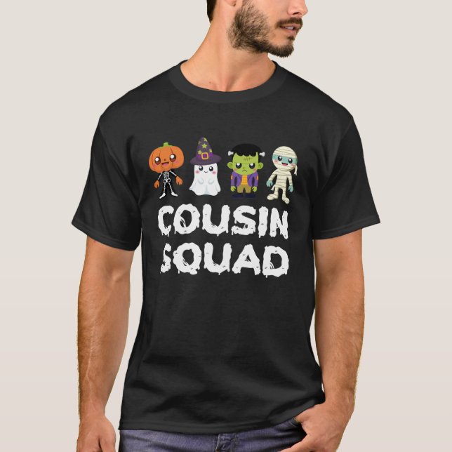 Cousin Squad Crew Boys Girls Kids Halloween Matchi T-Shirt (Front)
