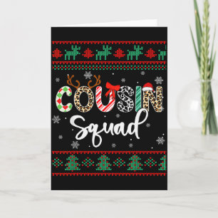 Cousin Squad Funny Christmas Family Matching Card