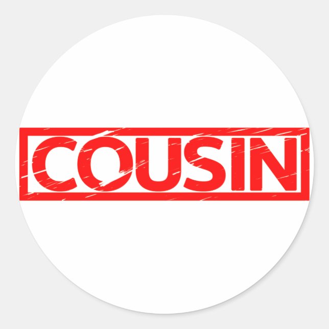 Cousin Stamp Classic Round Sticker (Front)