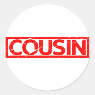 Cousin Stamp Classic Round Sticker