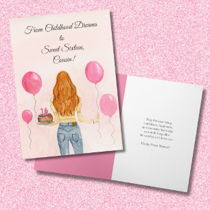 Cousin Sweet Sixteen Girl Jeans  Card