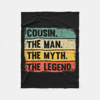 Cousin The One And Only The Legend - Retro Gift Fleece Blanket