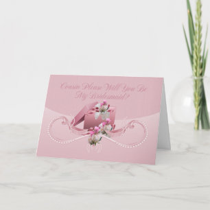 Cousin - Will You Be My Bridesmaid Greeting Card -