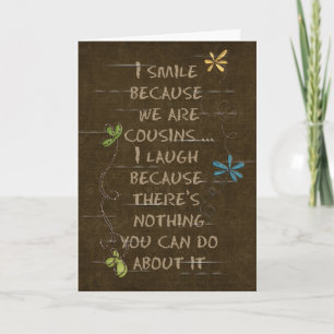 Cousin's Birthday humour Card