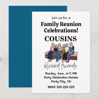 Cousins Blessed Friends Family Reunion Invitation