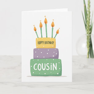 Cousins Cake Birthday Card