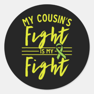 Cousin's Fight Is My Fight Kidney Disease Awarenes Classic Round Sticker