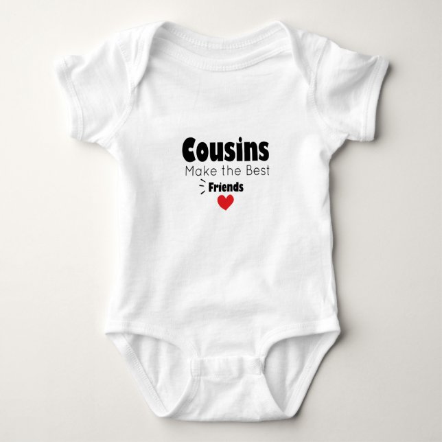 Cousins Make the Best Friends Pregnancy Baby Bodysuit (Front)