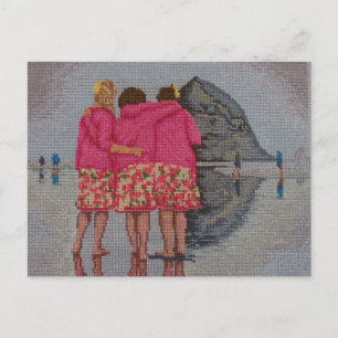 Cousins Needlepoint Postcard