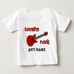 Cousins Rock! with Red Guitar Baby T-Shirt