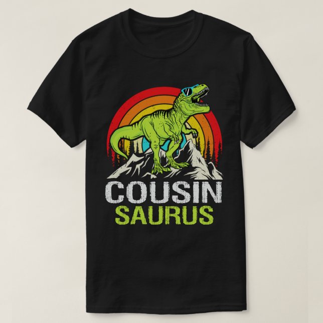 Cousinsaurus Dinosaur T Rex Cousin Saurus Matching T-Shirt (Design Front)