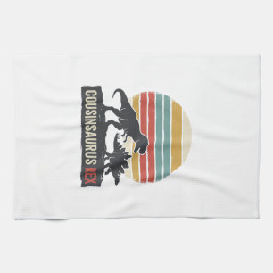 Cousinsaurus Rex Funny Dinosaur Vintage Shirt Desi Tea Towel