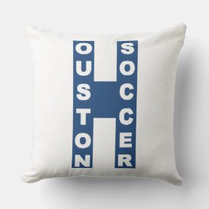 Coussin blanc grand modèle  HOUSTON  SOCCER Cushion