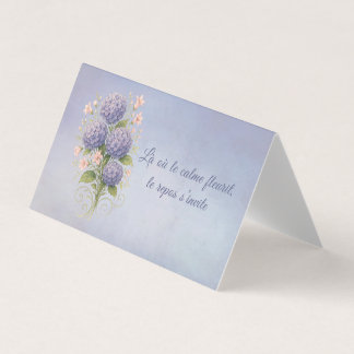 coussin botanique, là où le calme fleurit business card