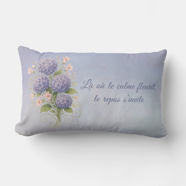 coussin botanique, là où le calme fleurit lumbar cushion (Front)