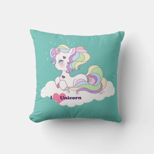 Coussin cute Licorne arc en ciel Cushion (Front)