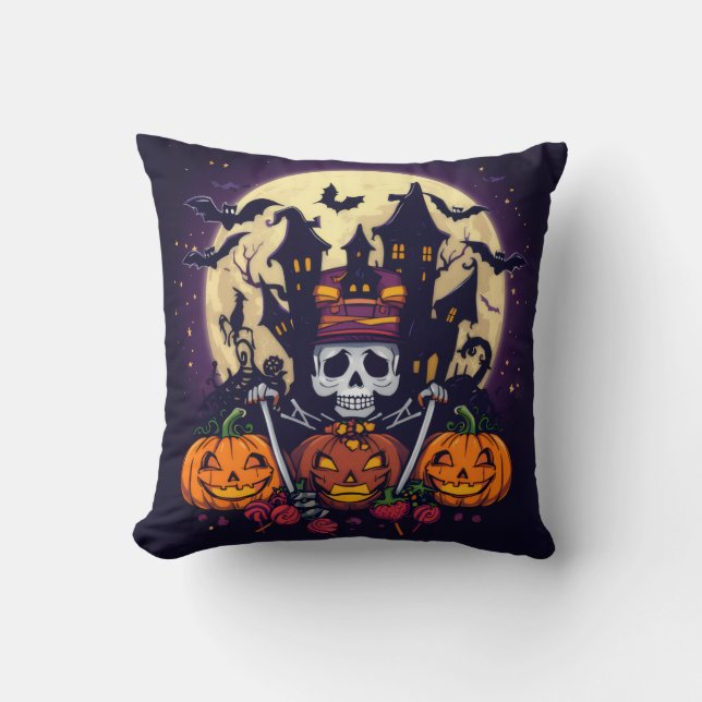 Coussin Décoratif d'Halloween - "Home Sweet Haunte Cushion (Front)