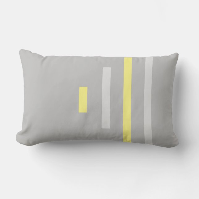 coussin gris-jaune lumbar cushion (Front)