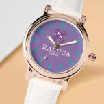 Coustom  name elegant pourple monogram watch<br><div class="desc">Personalized watch withname
Coustom name elegant pourple monogram Watch</div>