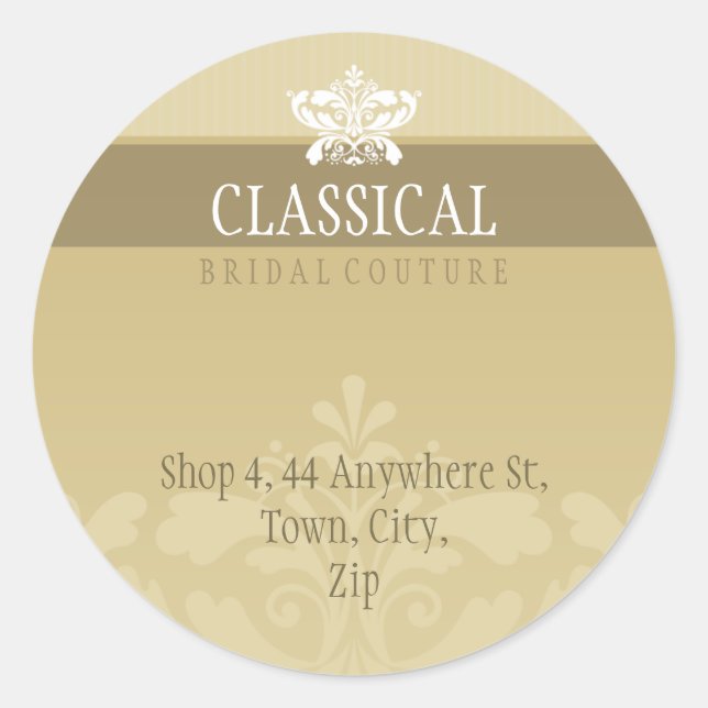 COUTURE ADDRESS LABEL :: classy flourish 1 (Front)