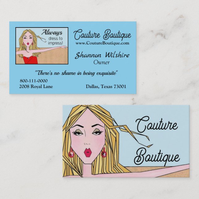 Couture Boutique Business Card (Front/Back)