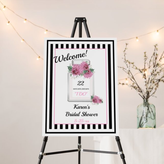 Couture Bride Ladies Bridal Shower Countdown Party Poster (Creator Uploaded)