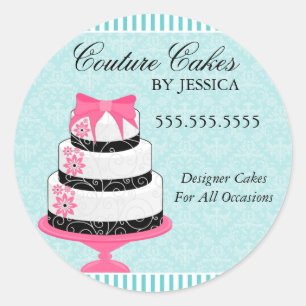 Couture Cakes Aqua Bakery Stickers