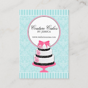 Couture Cakes Bakery Aqua Business Card