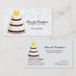 Couture Cakes Bakery Custom Business Card