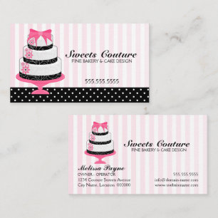 Couture Cakes Bakery Custom Business Card