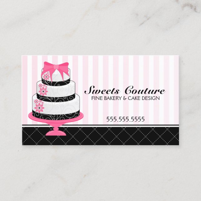 Couture Cakes Bakery Custom Business Card (Front)