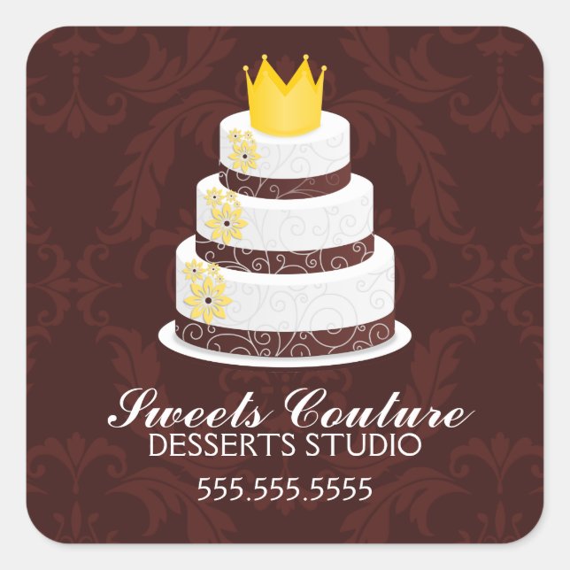 Couture Cakes Bakery Square Sticker (Front)