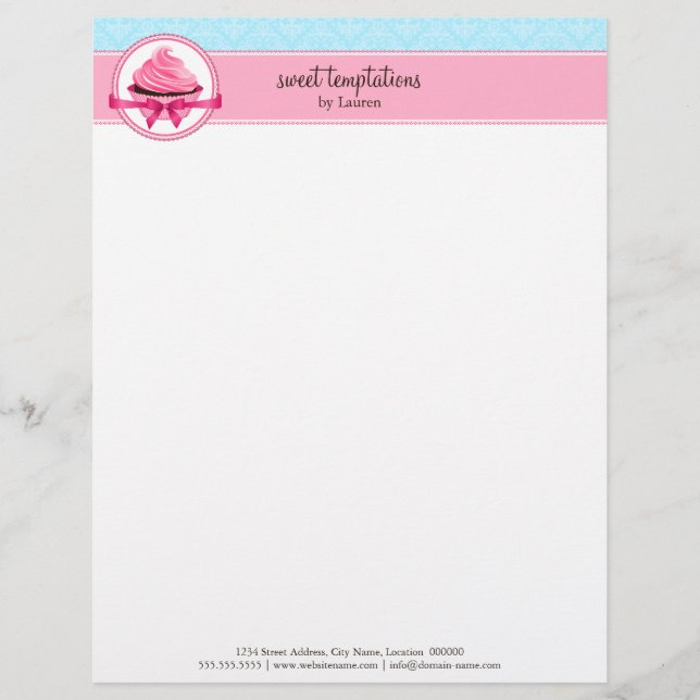 Couture Cupcake Bakery Letterhead (Front)