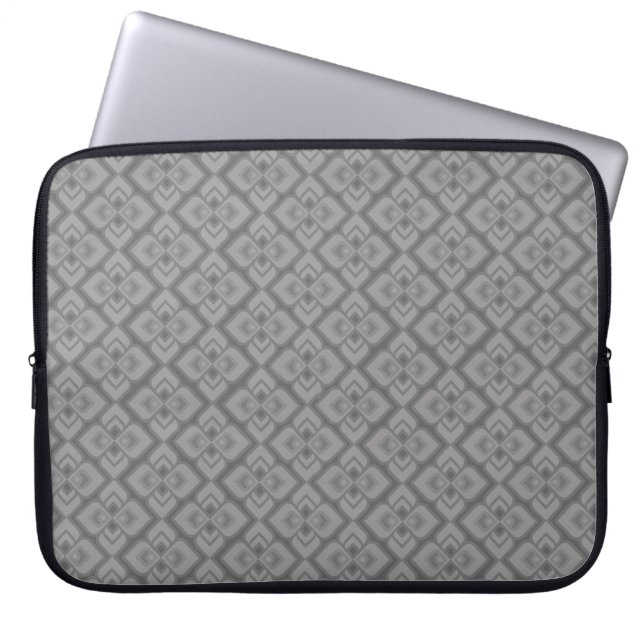 Couture inspired grey laptop case (Front)