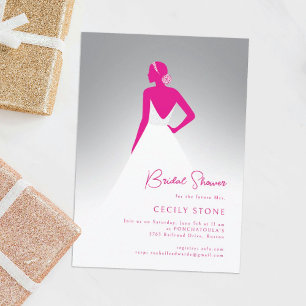 Couture Wedding Dress Bridal Shower Invitation