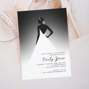 Couture Wedding Dress Bridal Shower Invitation
