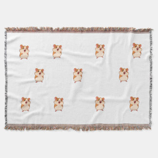 Couverture Tissée Petite Souris Kawaii Throw Blanket