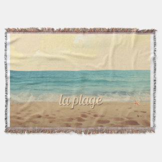 Couverture Tissée Plage Tropicale Throw Blanket