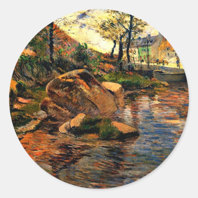 Cove Opposite Pont-Aven Harbour, Classic Round Sticker (Front)