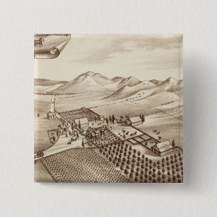 Cove Ranch, Tulare Co, Cal 15 Cm Square Badge