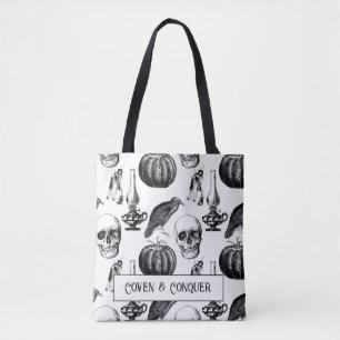 Coven and Conquer Witch Halloween Tote Bag