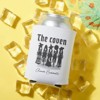 coven gothic witchy bachelorette party custom name can cooler