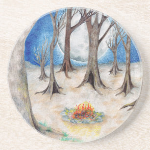 "Coven of Trees" Stone Coaster