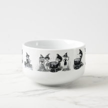 coven of witches circle the soup.